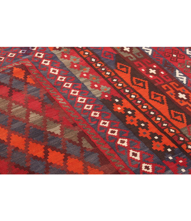 Maimana Handgewebte Orientalisch  Kelim  Wolle Teppich  Kelim  485x263cm