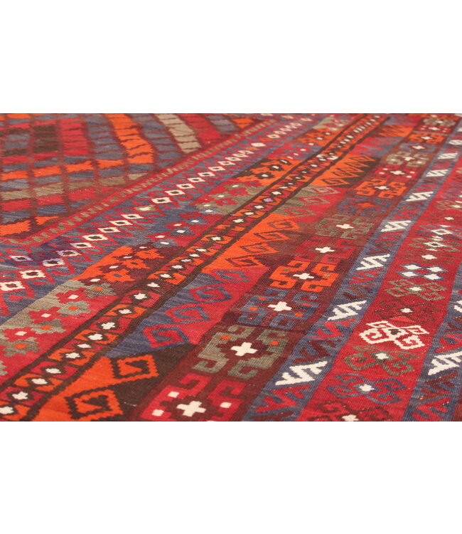 Maimana Hand Woven Afghan Wool Kilim Area Rug   kelim  485x263cm