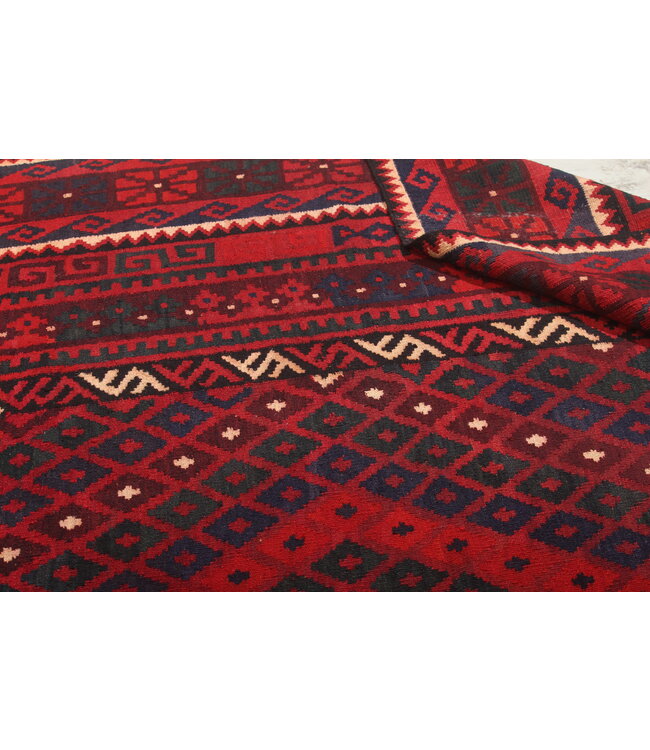 Maimana Hand Woven Afghan Wool Kilim Area Rug   kelim  389x236cm