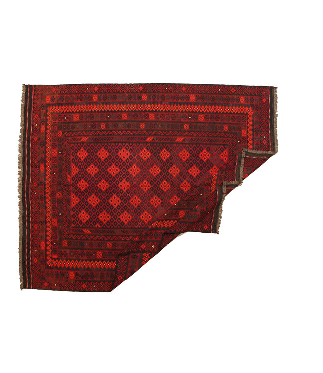 Maimana Handgewebte Orientalisch  Kelim  Wolle Teppich  Kelim 303x254cm