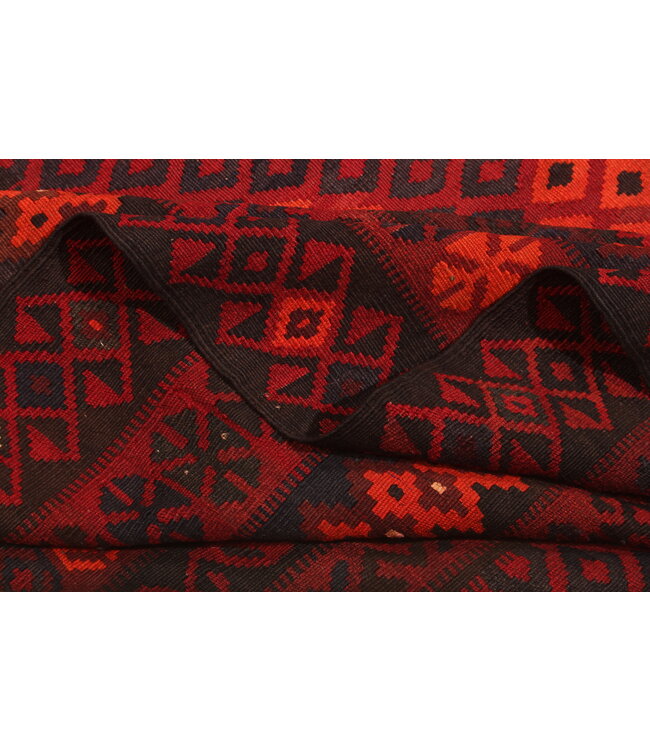 Maimana Handgewebte Orientalisch  Kelim  Wolle Teppich  Kelim 303x254cm