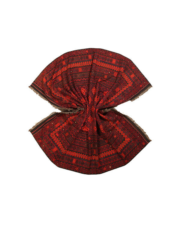 Maimana Handgewebte Orientalisch  Kelim  Wolle Teppich  Kelim 303x254cm