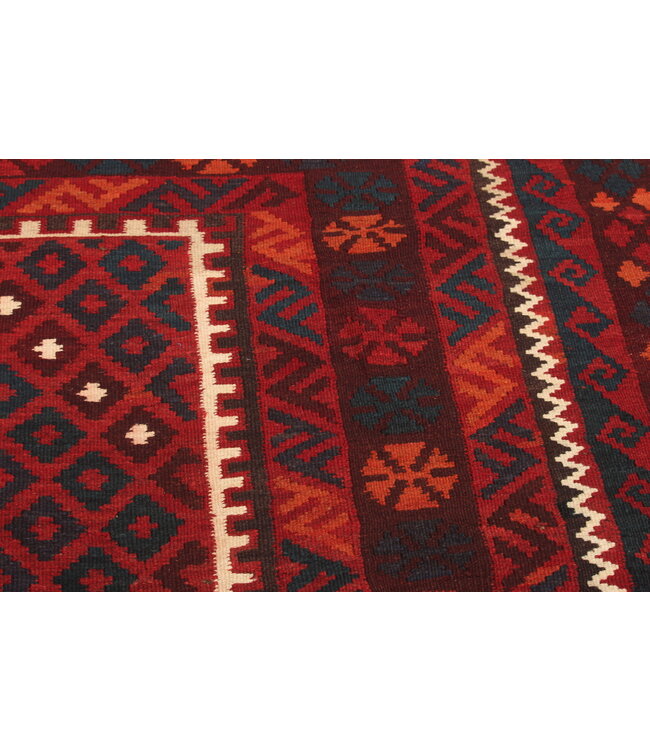 Maimana Handgewebte Orientalisch  Kelim  Wolle Teppich  Kelim 295x231cm