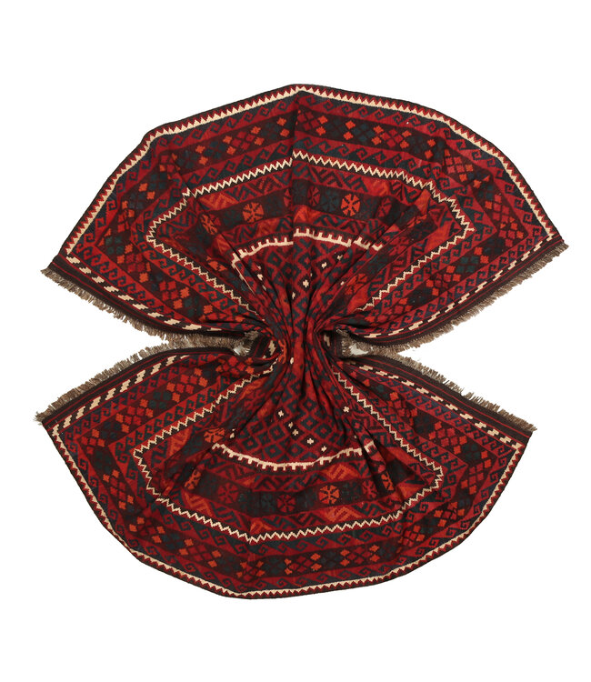 Maimana Handgewebte Orientalisch  Kelim  Wolle Teppich  Kelim 295x231cm