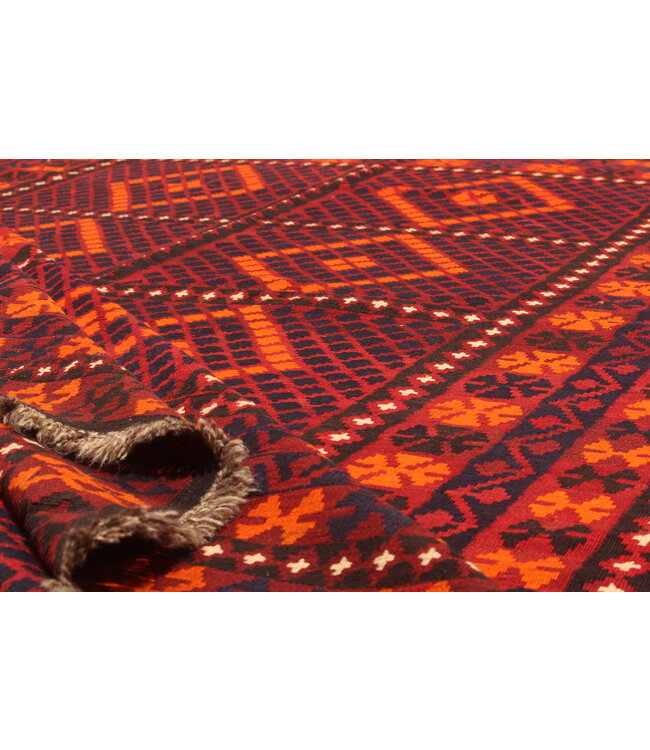 Maimana Handgewebte Orientalisch  Kelim  Wolle Teppich  Kelim 341x247cm