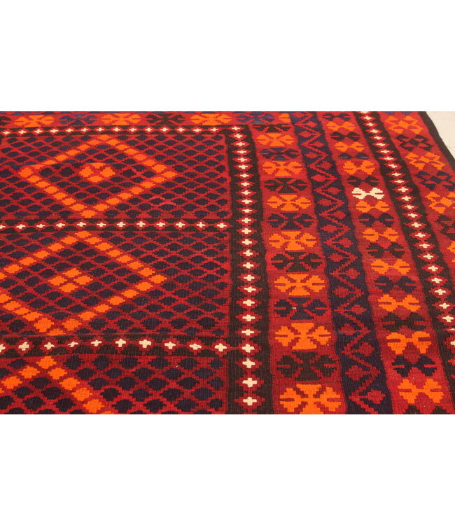 Maimana Hand Woven Afghan Wool Kilim Area Rug  341x247cm