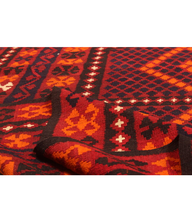 Maimana Handgewebte Orientalisch  Kelim  Wolle Teppich  Kelim 341x247cm