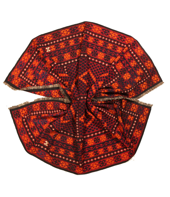 Maimana Handgewebte Orientalisch  Kelim  Wolle Teppich  Kelim 341x247cm