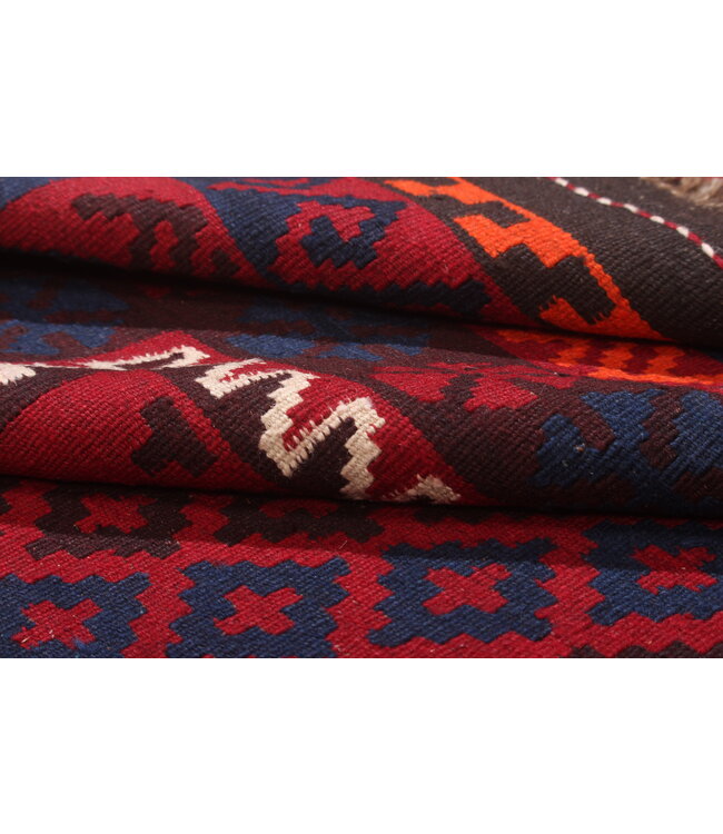 Maimana Hand Woven Afghan Wool Kilim Area Rug  218x143cm