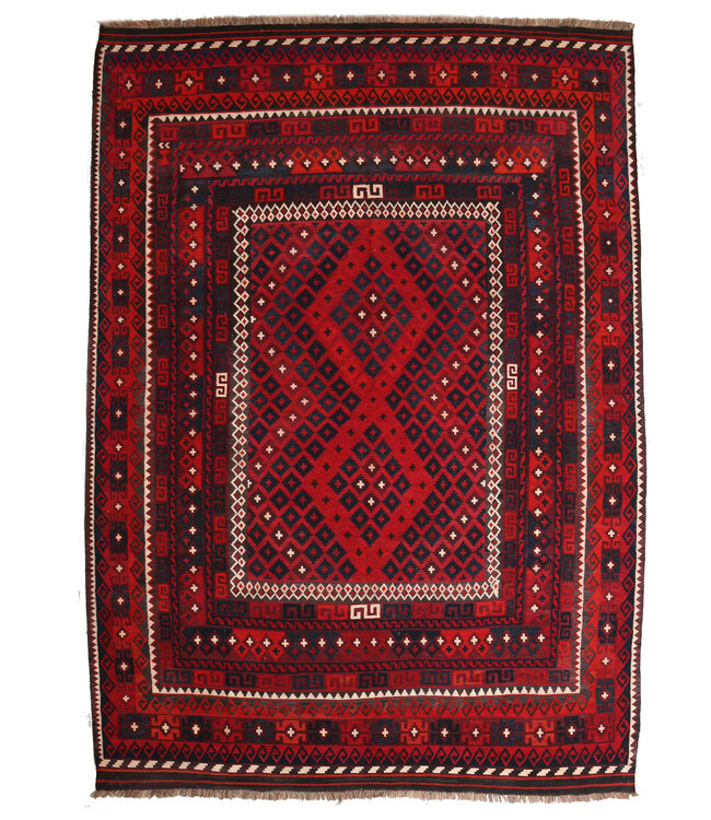 Maimana Hand Woven Afghan Wool Kilim Area Rug 359x258cm