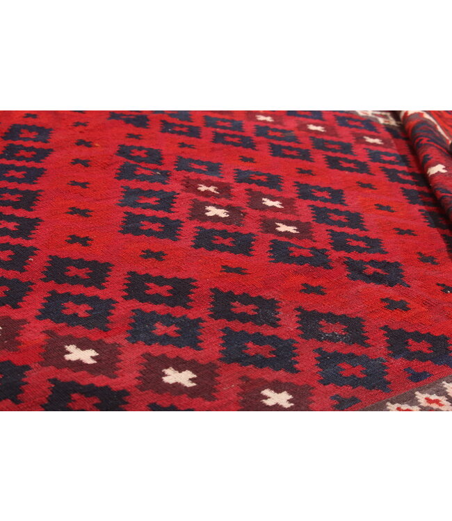 Maimana Handgemaakt Oosters Kelim Wol Vloerkleed  kelim 359x258cm