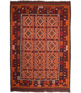 Kelimshop Maimana  Handgewebte Orientalisch Wolle Kelim Teppich  Kelim  400x255cm