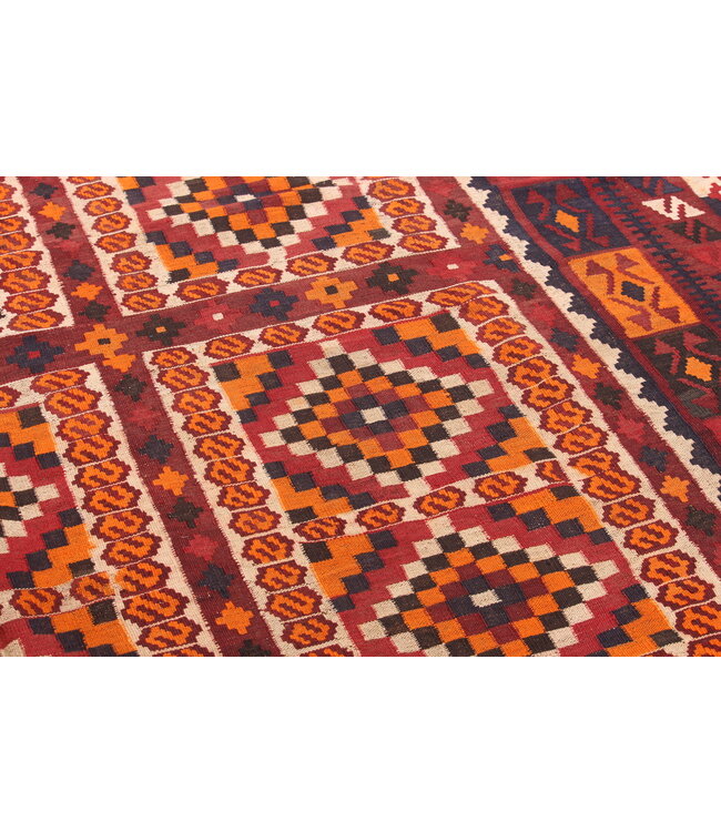 Maimana Handgewebte Orientalisch  Kelim  Wolle Teppich  Kelim 400x255cm