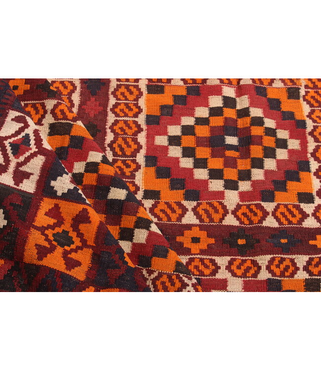 Maimana Handgewebte Orientalisch  Kelim  Wolle Teppich  Kelim 400x255cm
