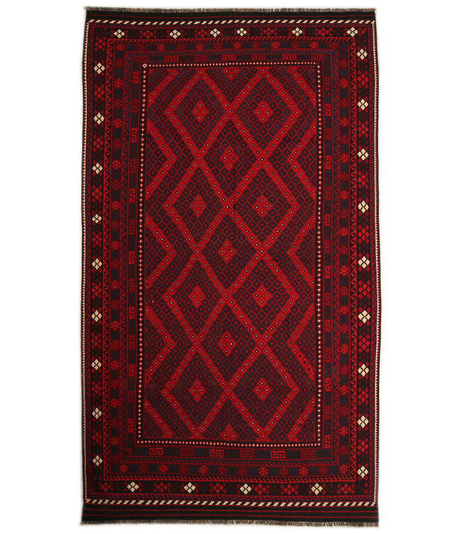 Maimana Hand Woven Afghan Wool Kilim Area Rug  445x255cm