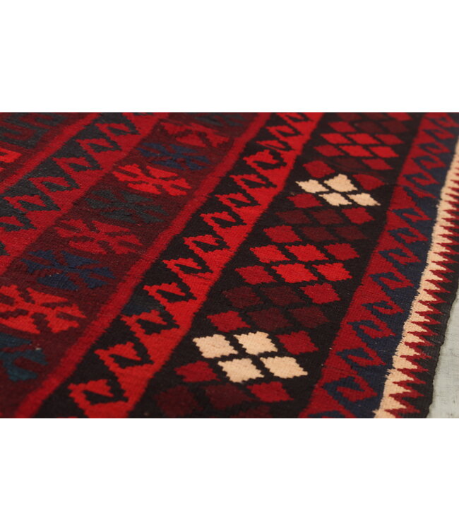 Maimana Handgemaakt Oosters Kelim Wol Vloerkleed  kelim  445x255cm