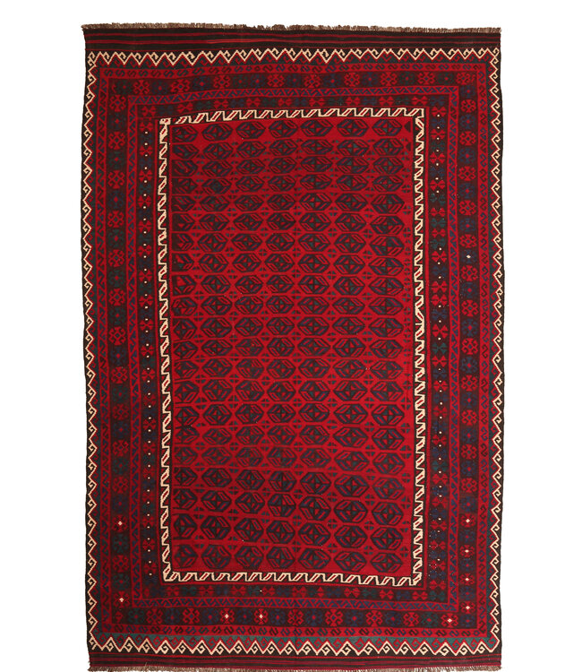 Maimana Hand Woven Afghan Wool Kilim Area Rug   410x245cm
