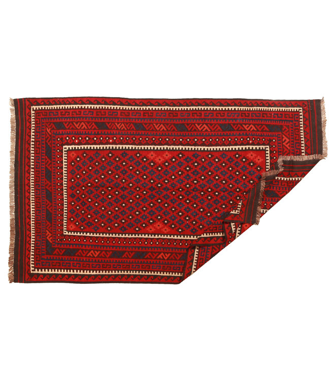 Maimana Hand Woven Afghan Wool Kilim Area Rug 240x144cm