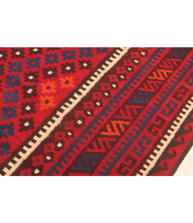 Maimana Hand Woven Afghan Wool Kilim Area Rug 240x144cm
