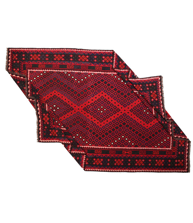 Maimana Handgemaakt Oosters Kelim Wol Vloerkleed  kelim  405x258cm