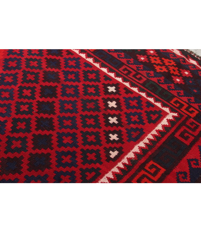 Maimana Handgemaakt Oosters Kelim Wol Vloerkleed  kelim  405x258cm