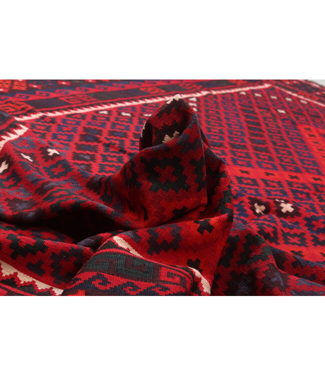 Maimana Handgemaakt Oosters Kelim Wol Vloerkleed  kelim  405x258cm