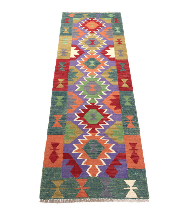 Handwoven Kelim Runner 197x62 cm Wool Rug