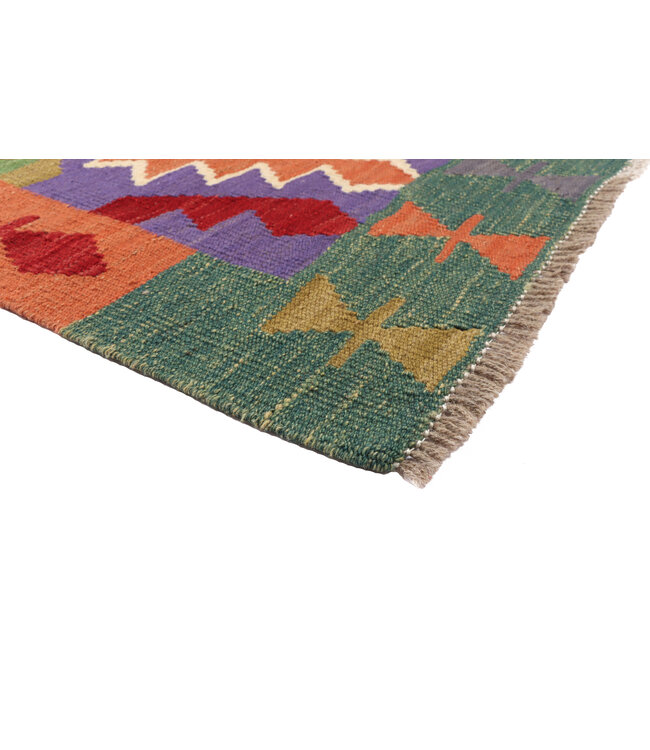 Handwoven Kelim Runner 197x62 cm Wool Rug