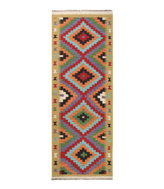 Kelimshop Handwoven Kelim Runner 198x71 cm Wool Rug
