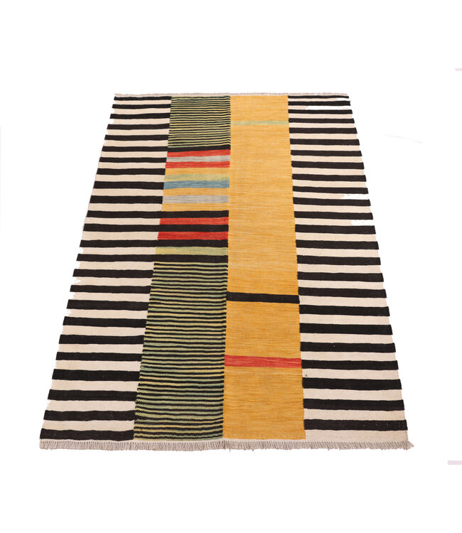 185x128 cm Handgeweven Moderne  Wollen Kelim Tapijt