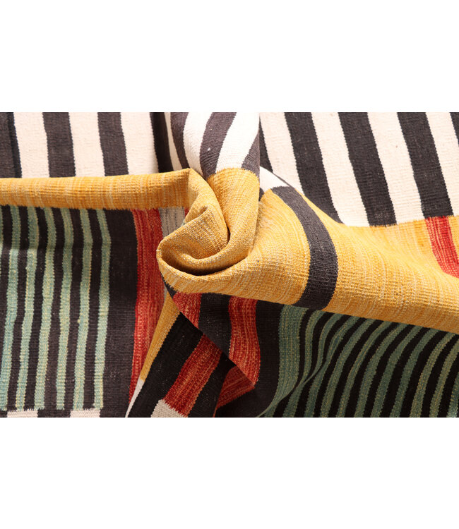 179x126 cm Handgewebter Moderner  Woll-Kelim-Teppich