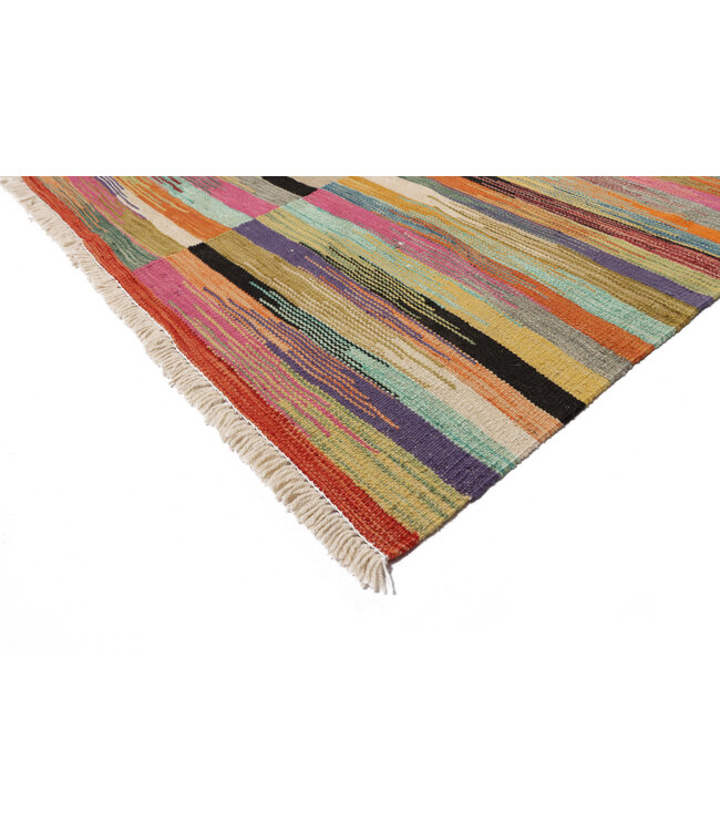 237x174 cm Handgeweven Moderne  Wollen Kelim Tapijt