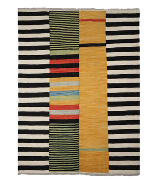 Kelimshop 208x156 cm Handwoven Modern Wool Kilim Rug