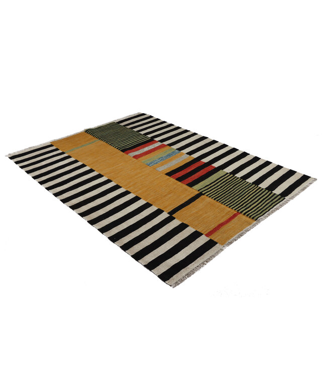 208x156 cm Handgeweven Moderne  Wollen Kelim Tapijt