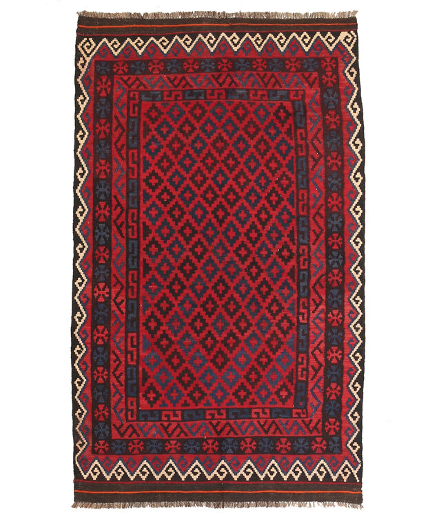 Maimana Handgewebte Orientalisch  Kelim  Wolle Teppich  Kelim 217x128cm