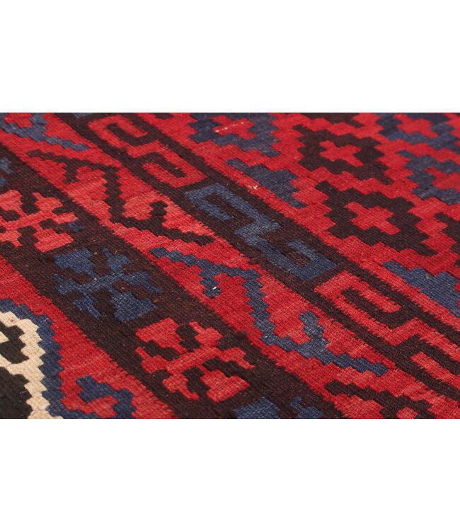 Maimana Hand Woven Afghan Wool Kilim Area Rug 217x128cm