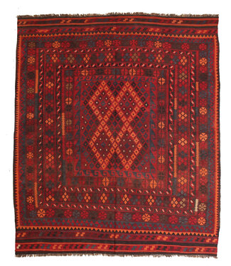 Kelimshop Maimana  Hand Woven Afghan Wool Kilim Area Rug 280x240cm