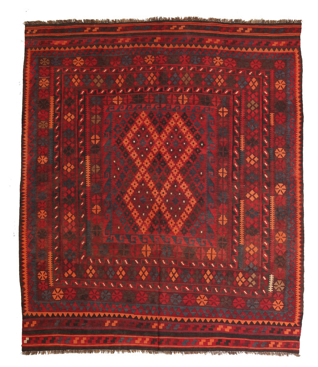 Maimana Handgewebte Orientalisch  Kelim  Wolle Teppich  Kelim 280x240cm