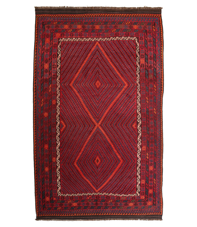 Maimana Hand Woven Afghan Wool Kilim Area Rug 435x250cm
