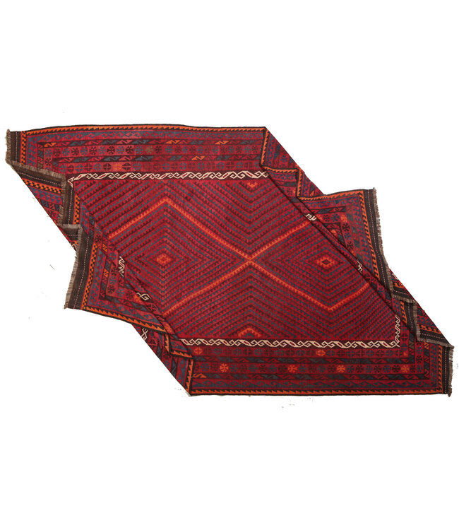 Maimana Hand Woven Afghan Wool Kilim Area Rug 435x250cm