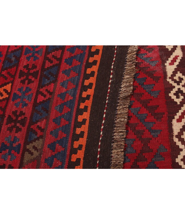Maimana Handgemaakt Oosters Kelim Wol Vloerkleed  kelim  435x250cm