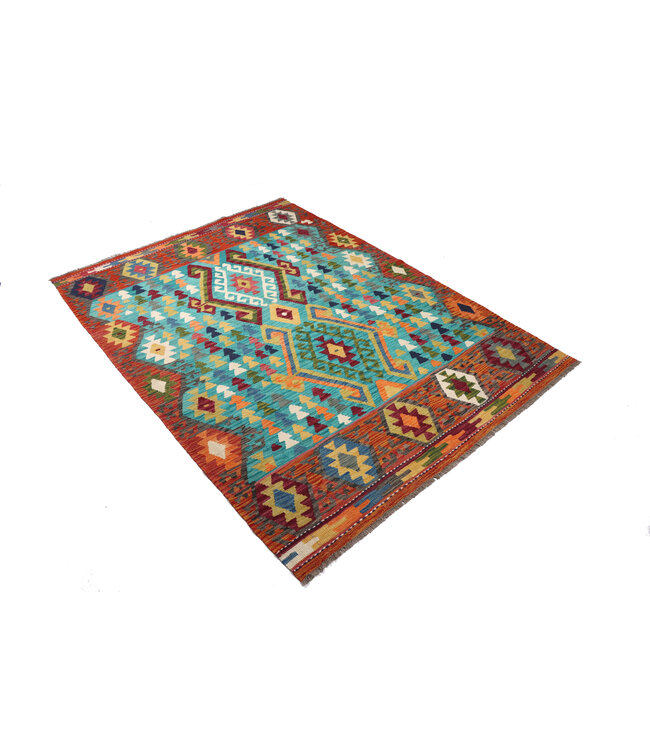 248x179 cm Handgewebter Traditioneller Kelim Teppich Woll