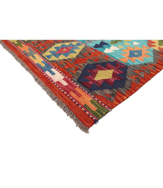 248x179 cm Handwoven Traditional Kelim Area Rug Wool Carpet