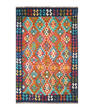 Kelimshop 196x132 cm Handwoven Traditional Kelim Area Rug Wool Carpet