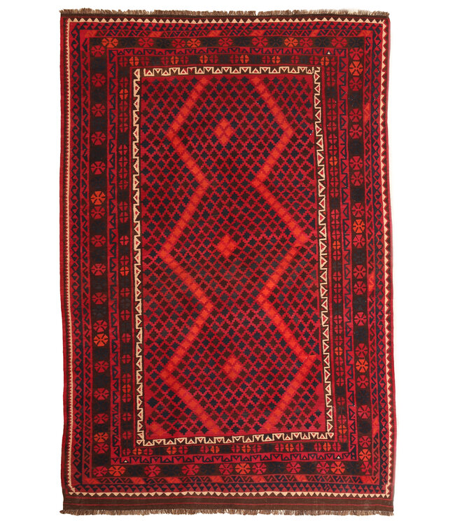 Maimana Hand Woven Afghan Wool Kilim Area Rug 348x218cm