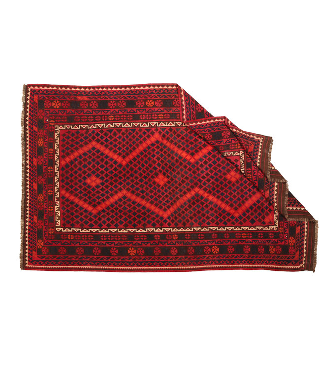 Maimana Handgemaakt Oosters Kelim Wol Vloerkleed  kelim  348x218cm