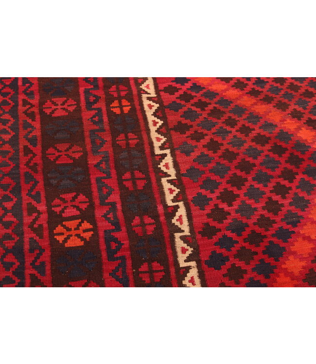 Maimana Handgewebte Orientalisch  Kelim  Wolle Teppich  Kelim 348x218cm
