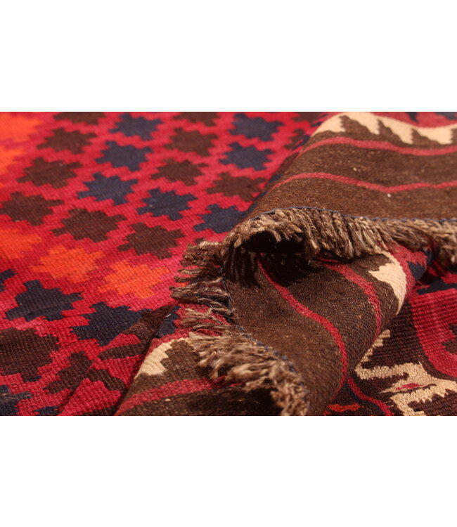 Maimana Handgewebte Orientalisch  Kelim  Wolle Teppich  Kelim 348x218cm