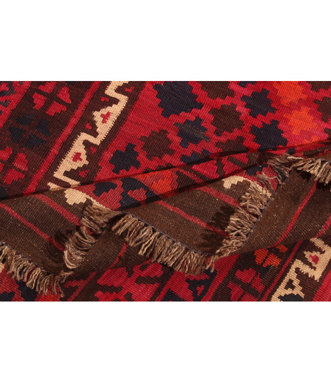Maimana Hand Woven Afghan Wool Kilim Area Rug 348x218cm