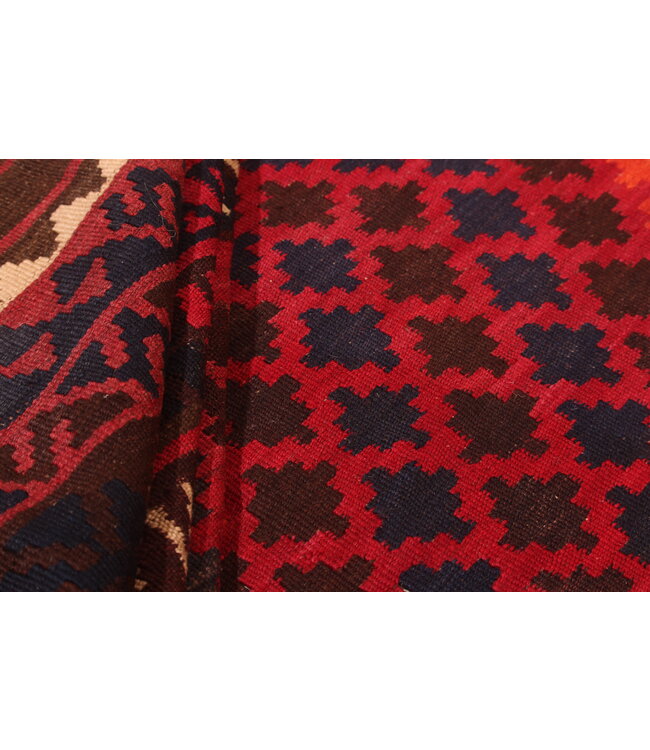 Maimana Handgewebte Orientalisch  Kelim  Wolle Teppich  Kelim 348x218cm